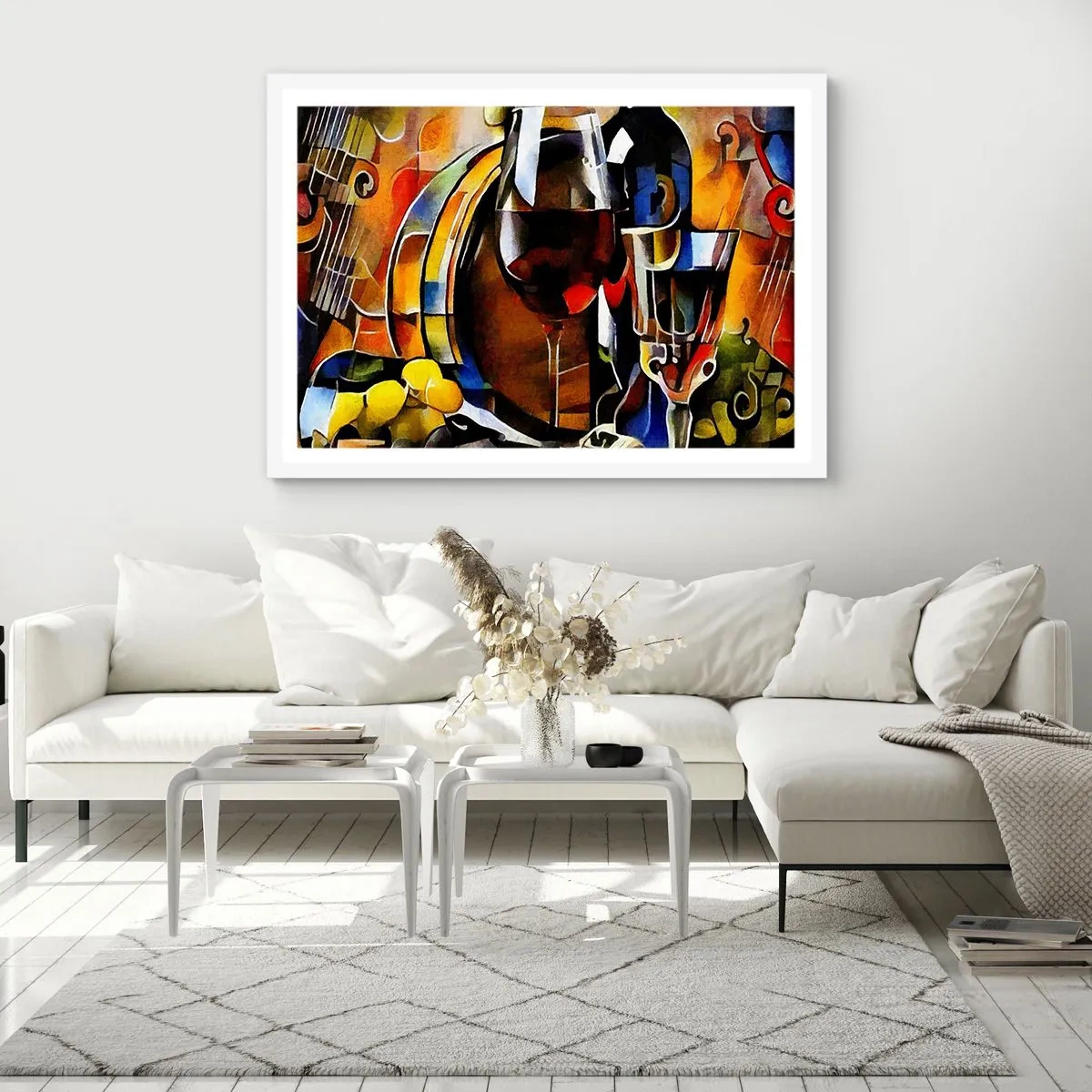 Affisch i vit ram - Så blir världen färgglad - 91x61 cm