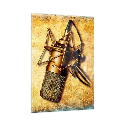 Glastavla - Bild på glas - Radions gyllene tider - 50x70 cm