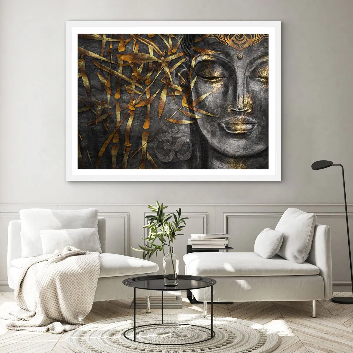 Affisch i vit ram - Känn lugnet - 91x61 cm