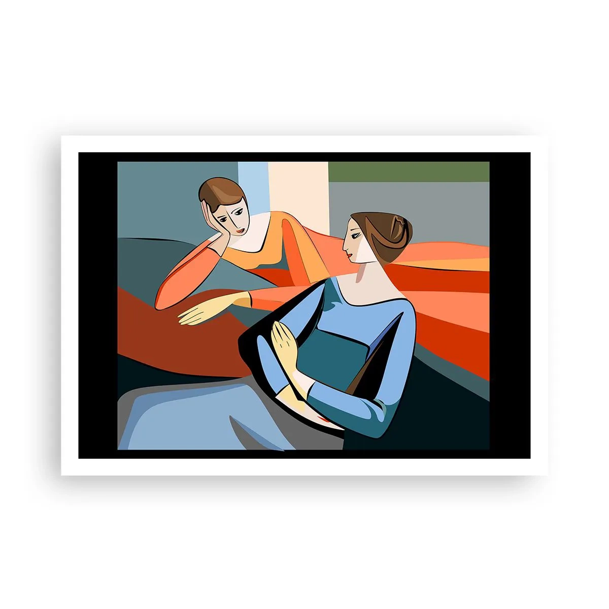 Affisch - Ett ögonblick av förtrolighet - 100x70 cm