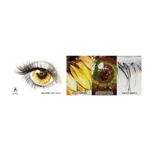 Provbit av fototapet Premium Sand - Blick het som sommar - Abstraktion, Grafik, Öga - 100x30 cm