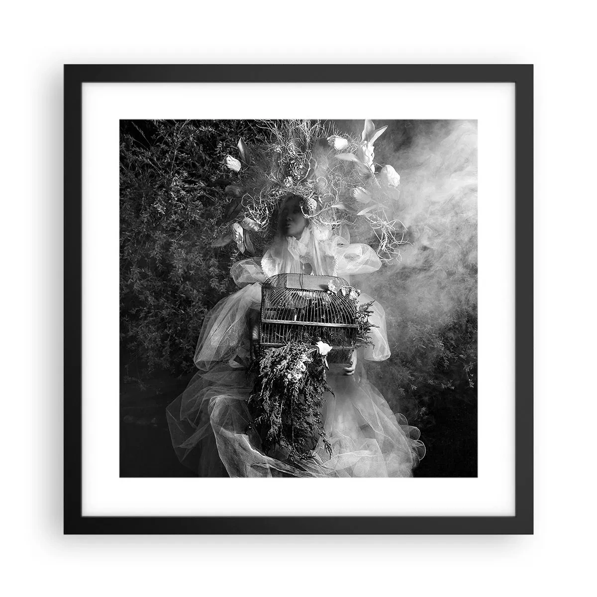 Affisch i svart ram - Bara Moder - Natur - 40x40 cm