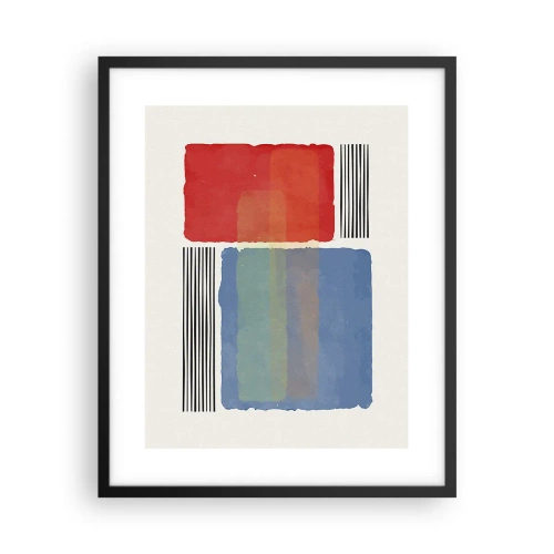 Affisch i svart ram - Geometrins anda - 40x50 cm