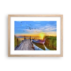 Affisch i ram av ljusek - Adjö, vi ses imorgon - 40x30 cm