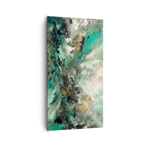Canvastavla - Bild på duk - Smaragdsvart bränna - 55x100 cm