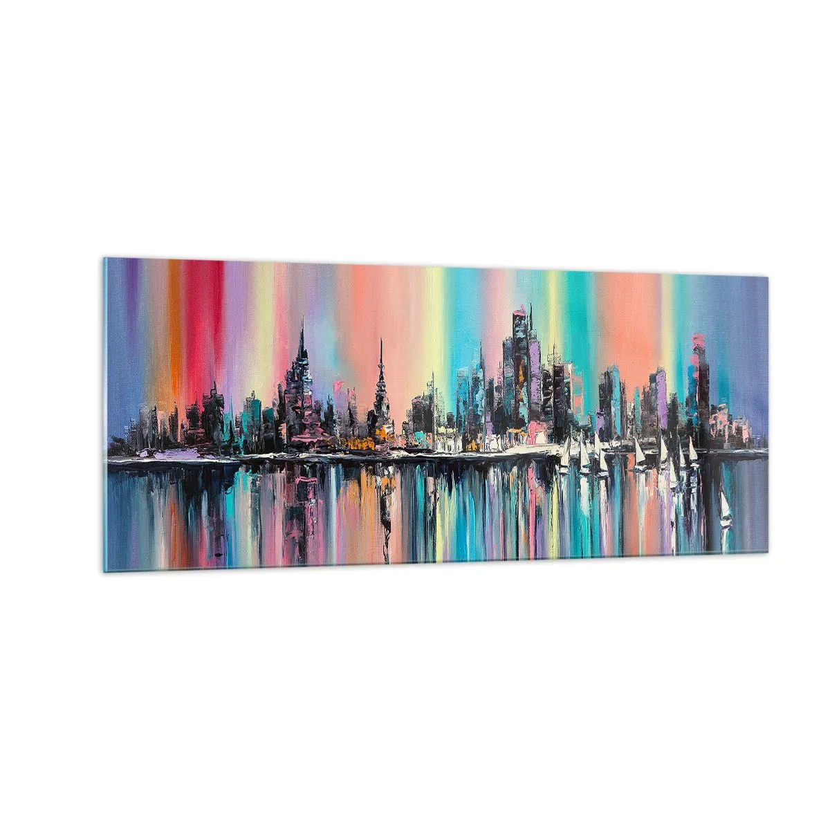 Glastavla - Bild på glas - Nattens ljus - 100x40 cm