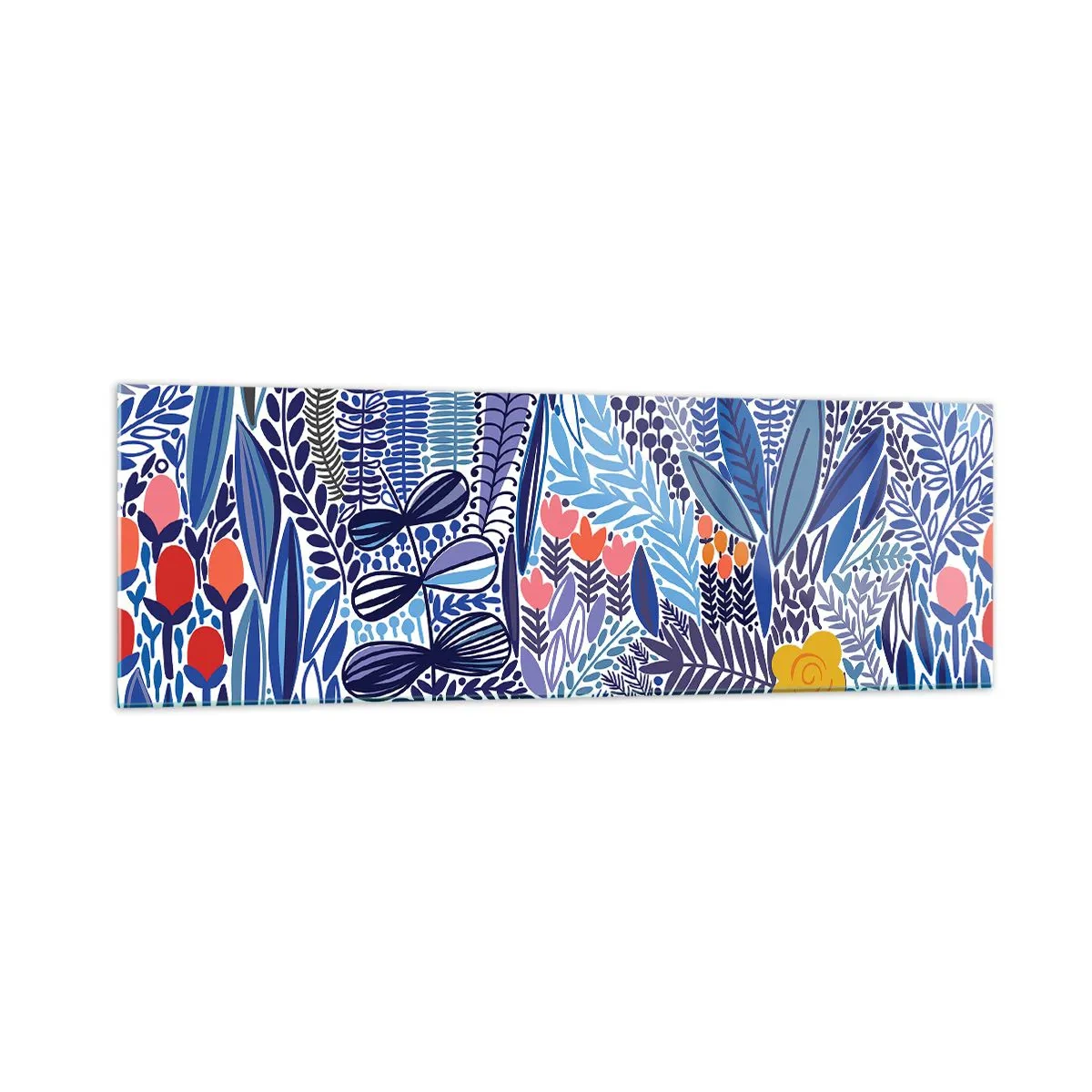 Glastavla - Bild på glas - Hawaii-trädgård - 160x50 cm
