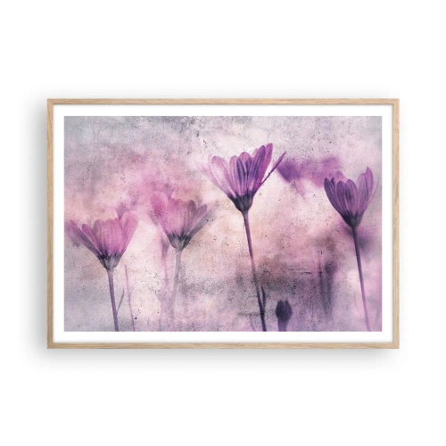 Affisch i ram av ljusek - Blommornas sömn - 100x70 cm