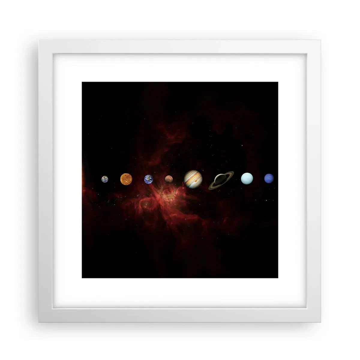 Affisch i vit ram - Vårt grannskap - 30x30 cm