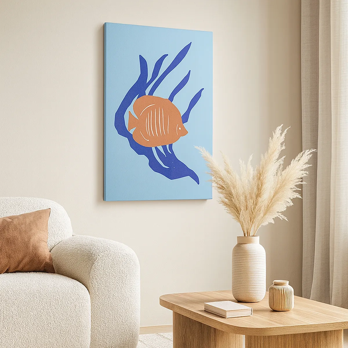 Canvastavla - Bild på duk - Inneboende i korallvatten - 50x70 cm