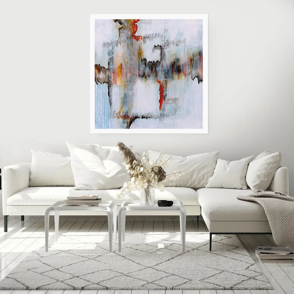 Affisch - Med pinne på vatten - 60x60 cm