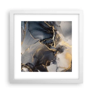 Affisch i vit ram - En stens liv - 30x30 cm