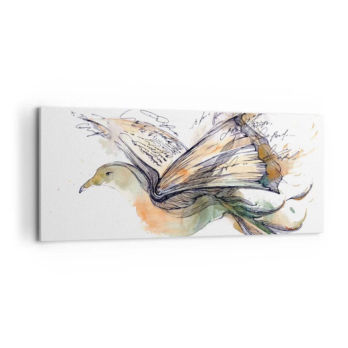 Canvastavla - Bild på duk - På poesins vingar - 100x40 cm