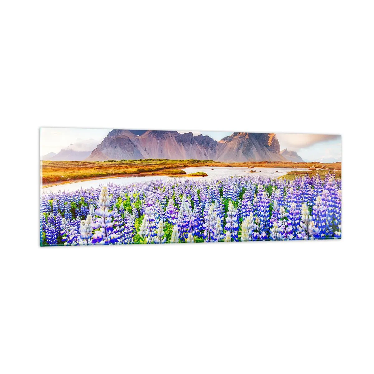 Glastavla - Bild på glas - Styrka och stränghet bredvid mildhet - 90x30 cm