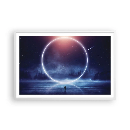 Affisch i vit ram - De finns redan här... - 91x61 cm