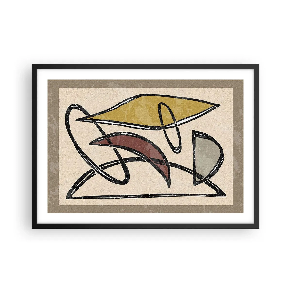 Affisch i svart ram - Vertikaler och nivåer - 70x50 cm