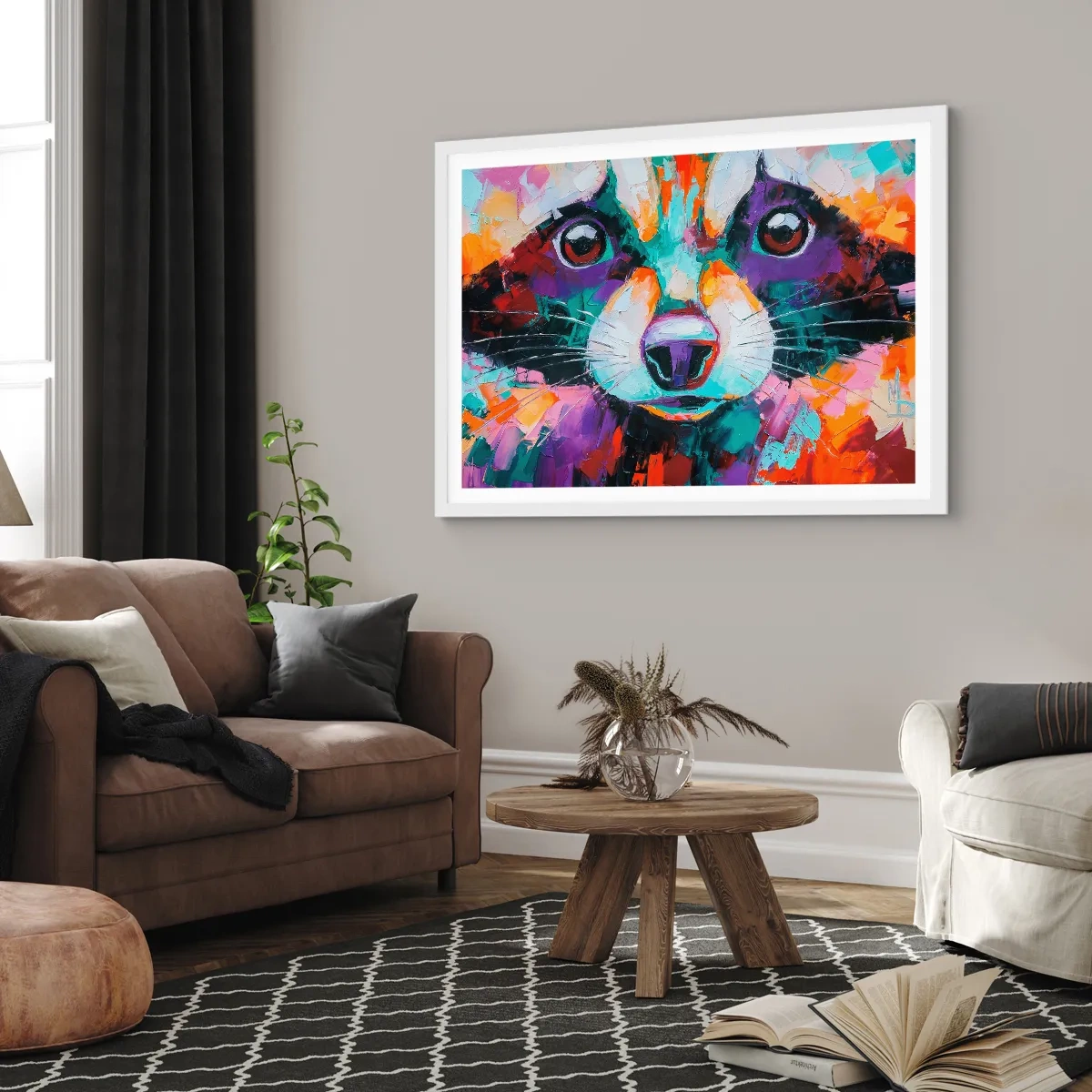 Affisch i vit ram - Enbart goda emotioner - 50x40 cm