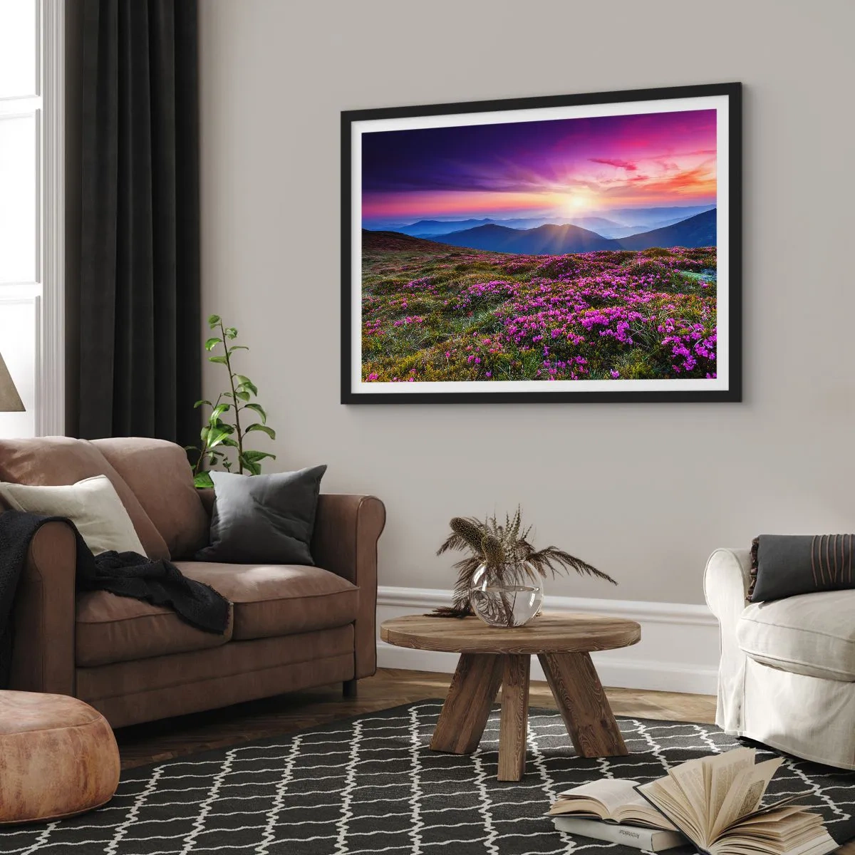 Affisch i svart ram - Doftande örter - 100x70 cm