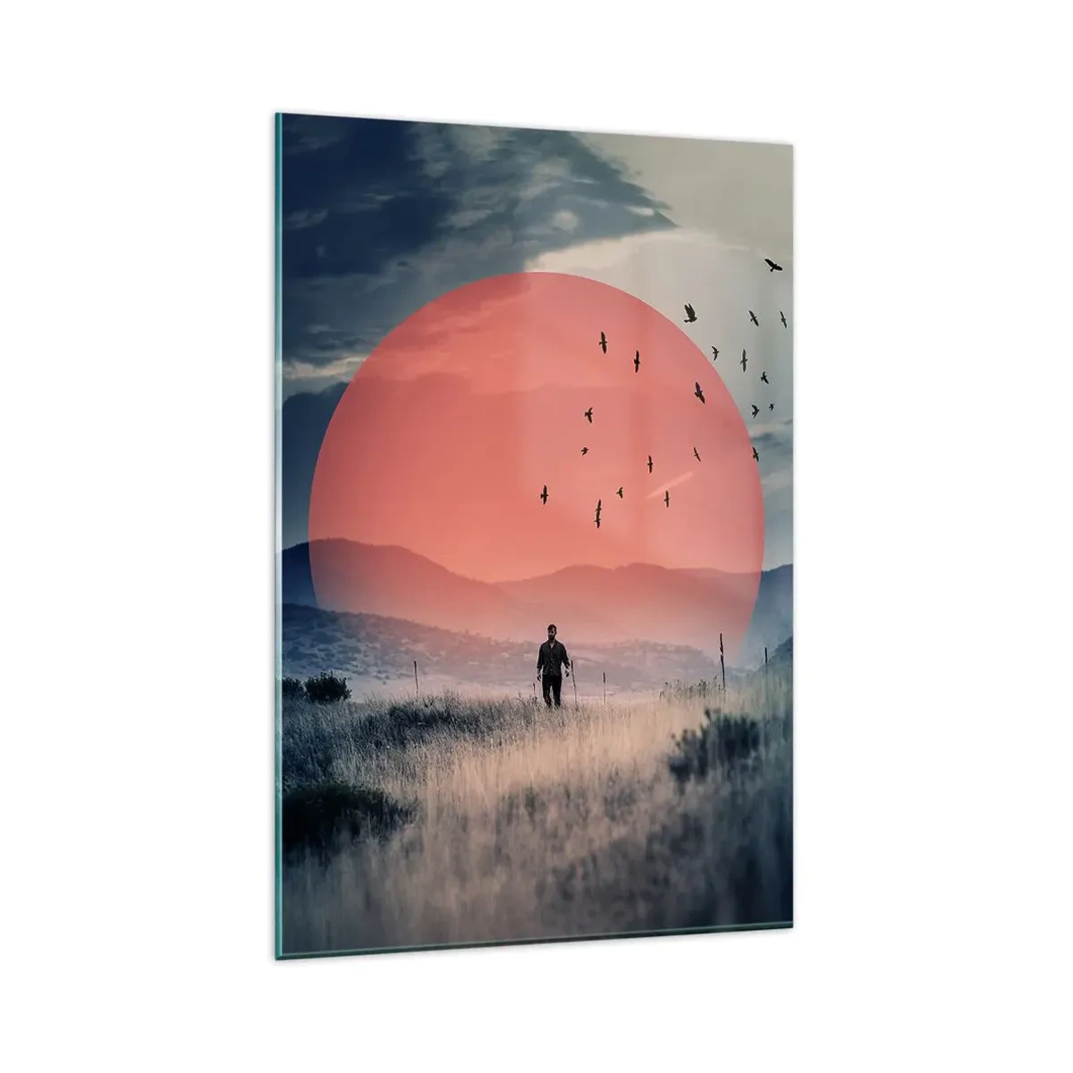 Glastavla - Bild på glas - I sina essen - 80x120 cm