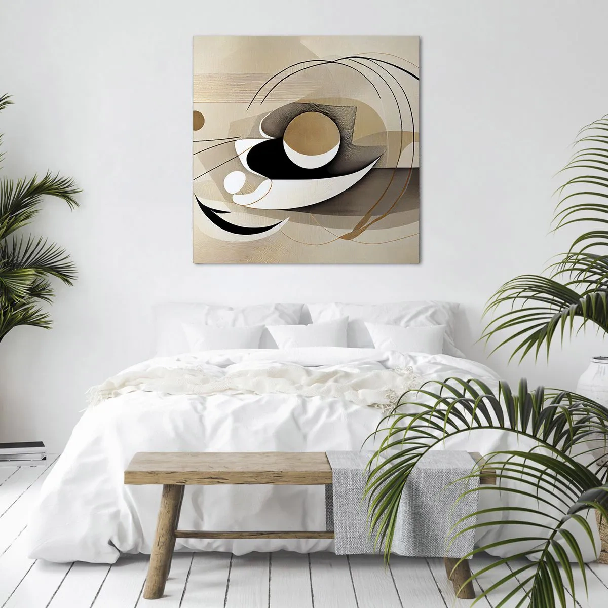 Canvastavla - Bild på duk - Komposition: essensen av saker och ting - 50x50 cm