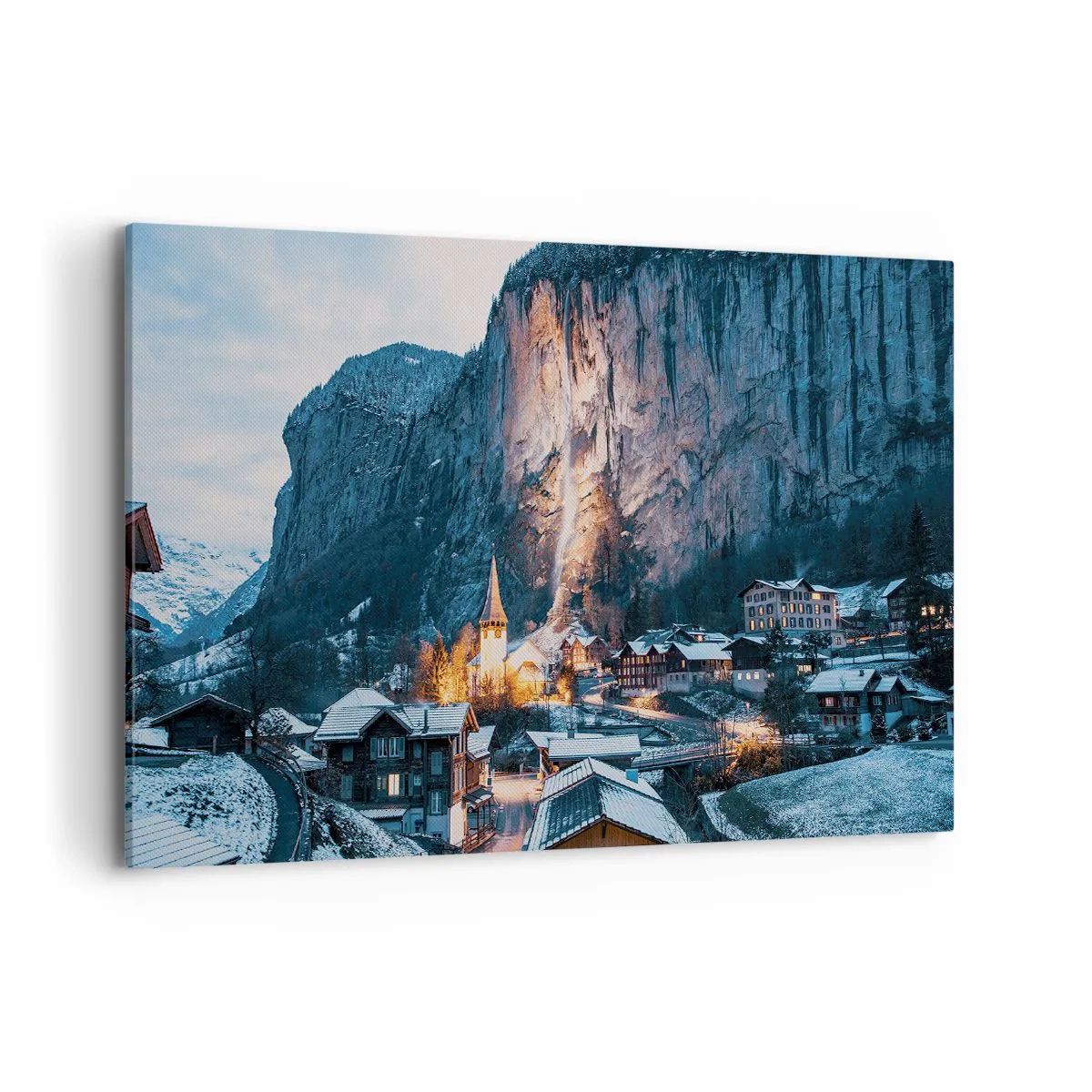 Canvastavla - Bild på duk - Vinterns ljusa ande - 120x80 cm