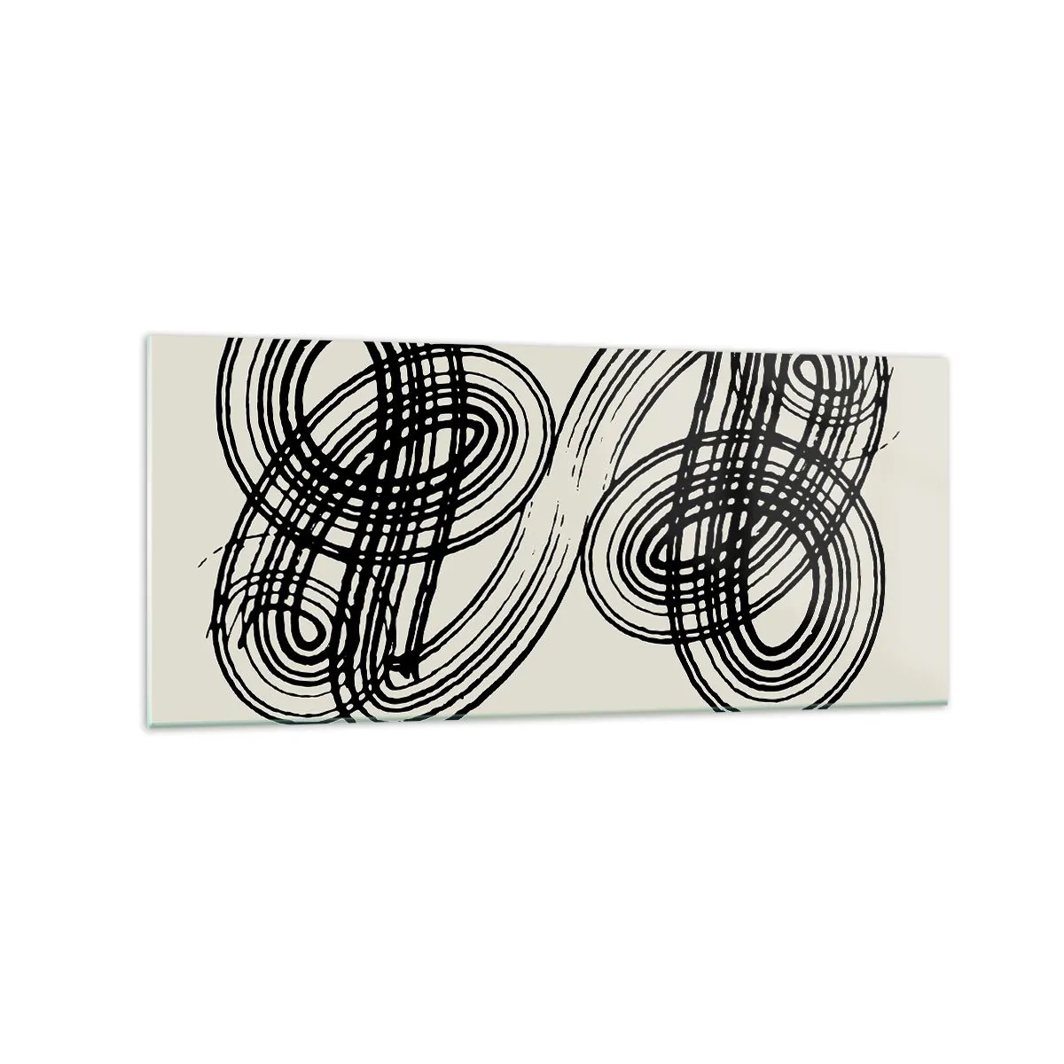 Glastavla - Bild på glas - Det kom ut spontant - 120x50 cm