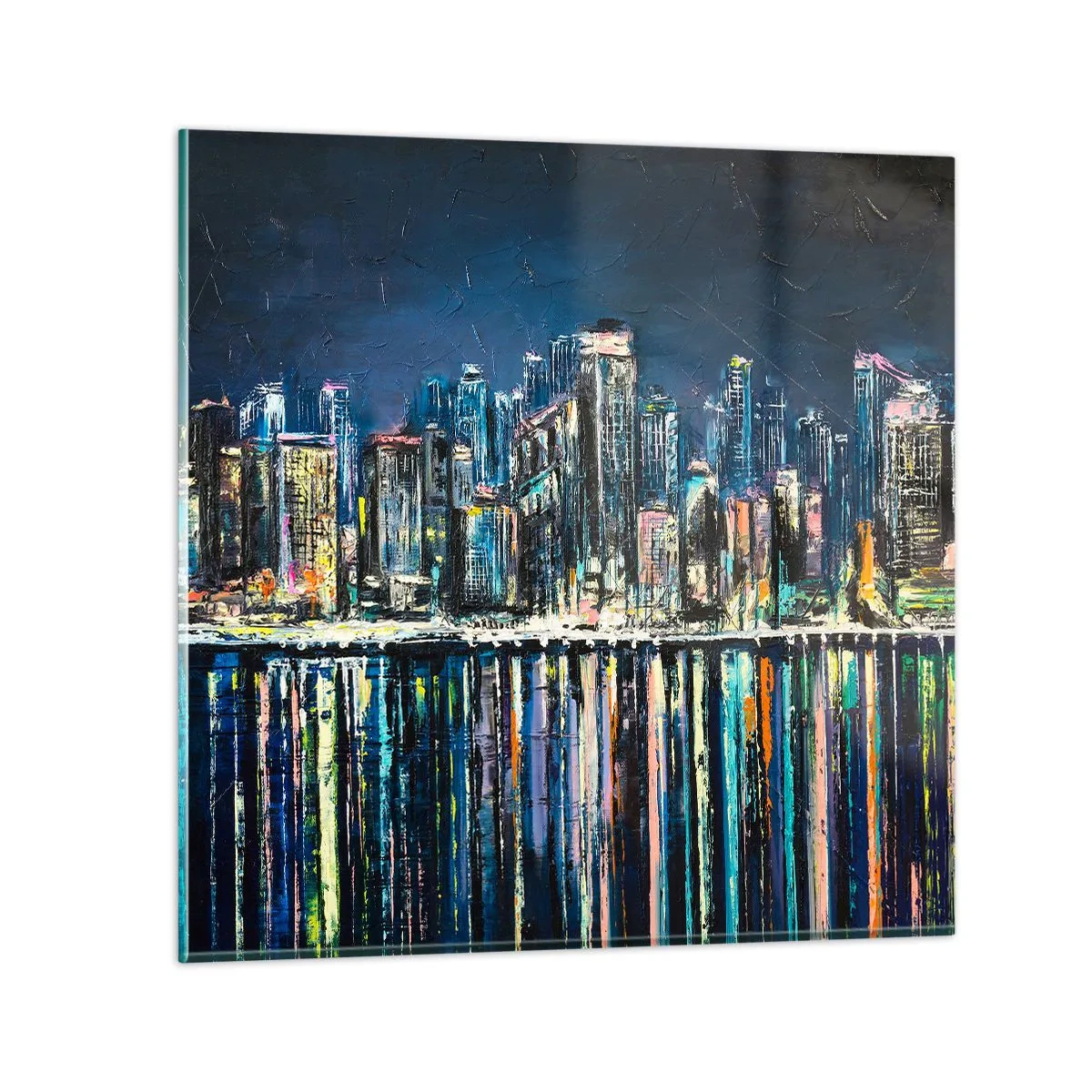 Glastavla - Bild på glas - Ljuskaskad - 30x30 cm
