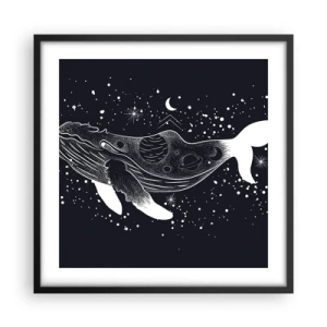 Affisch i svart ram - I universumets hav - 50x50 cm