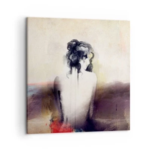 Canvastavla - Bild på duk - Moderata linjer, ovala former - 50x50 cm