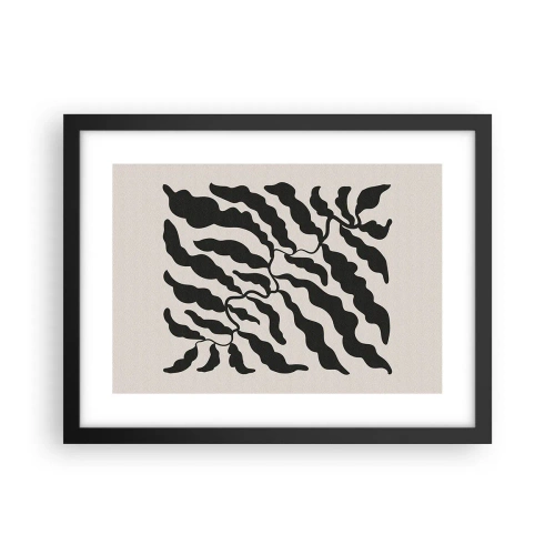 Affisch i svart ram - Kvadratens natur - 40x30 cm