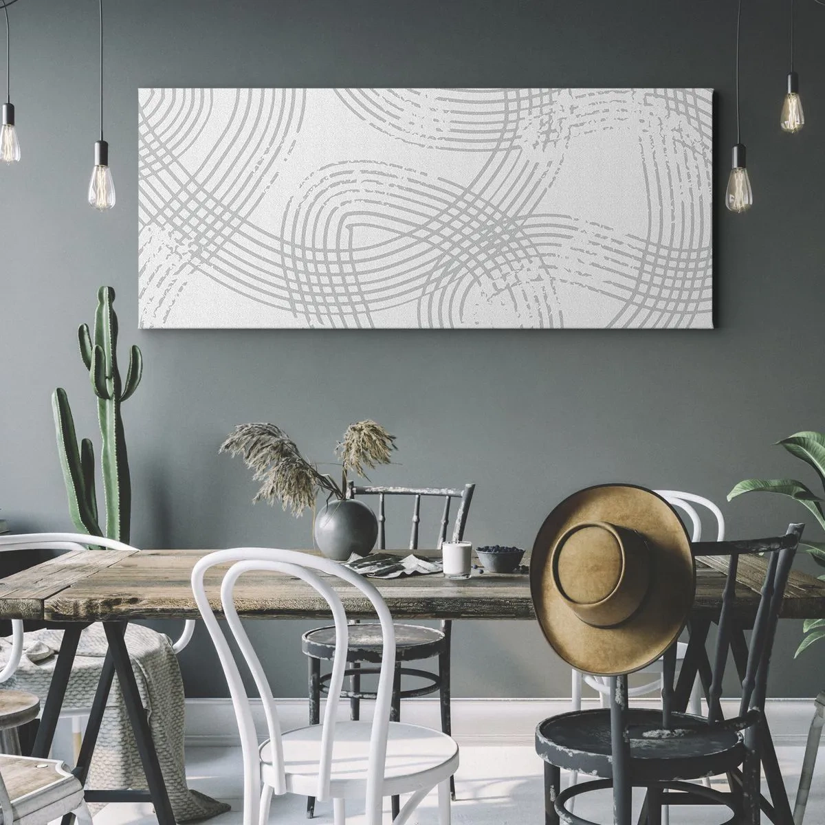 Canvastavla - Bild på duk - Det finns ingen rak väg - 100x40 cm