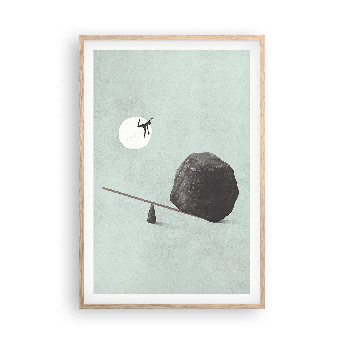 Affisch i ram av ljusek - Uppfylld dröm - 61x91 cm