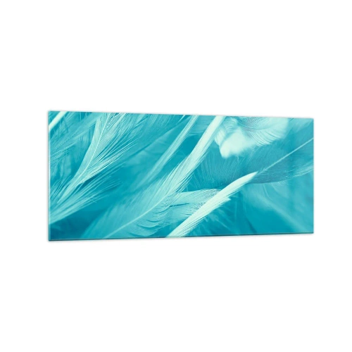 Glastavla - Bild på glas - Drunkna i dun - 120x50 cm