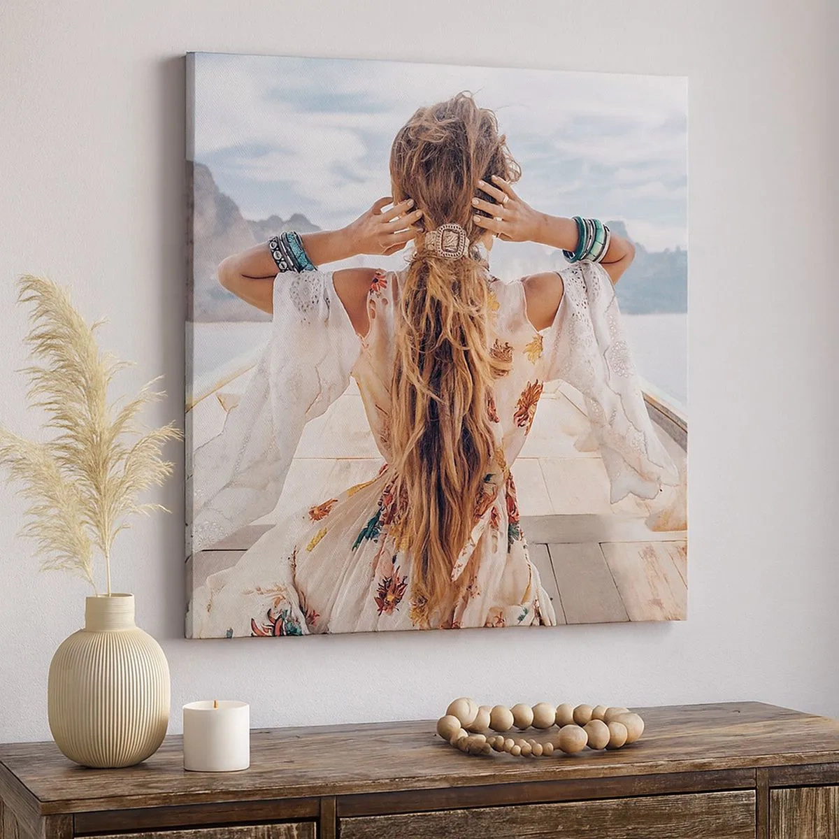 Canvastavla - Bild på duk - På väg mot lycka - 30x30 cm