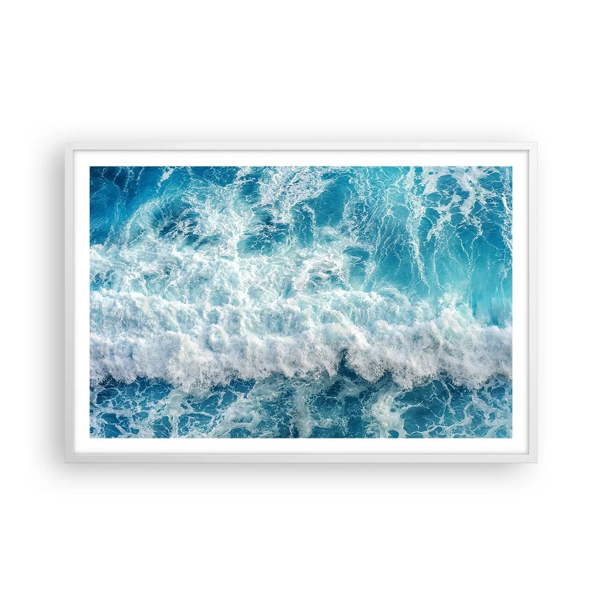 Affisch i vit ram - Glatt och hoppande - 91x61 cm