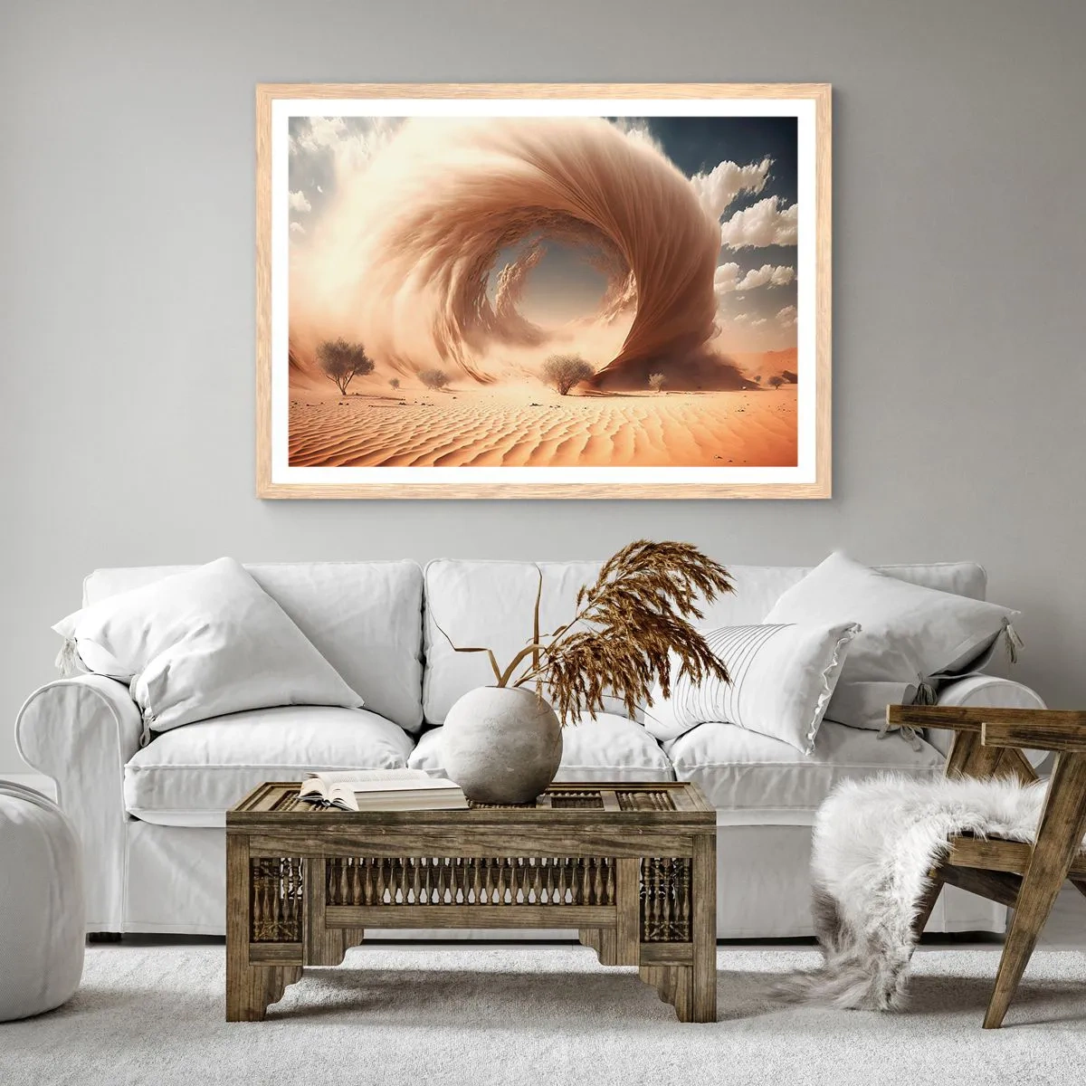 Affisch i ram av ljusek - Öppen portal - 100x70 cm