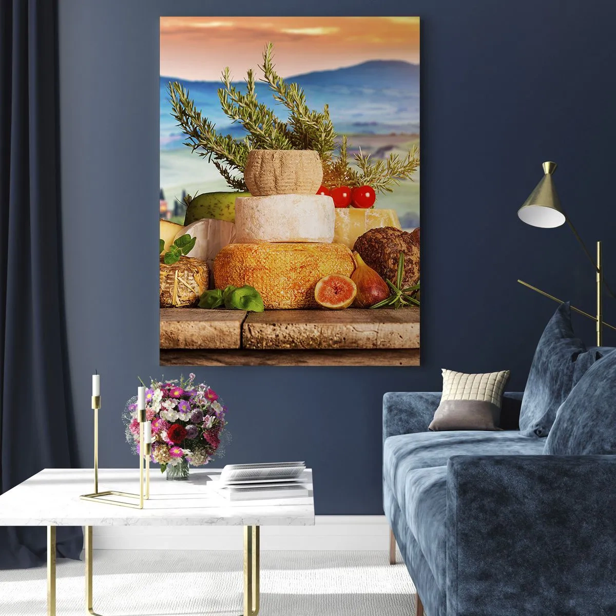 Glastavla - Bild på glas - Italiensk livsglädje - 50x70 cm