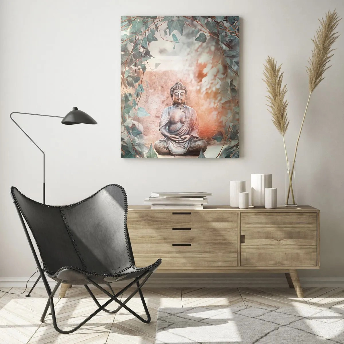 Glastavla - Bild på glas - Glädjefylld harmoni - 70x100 cm