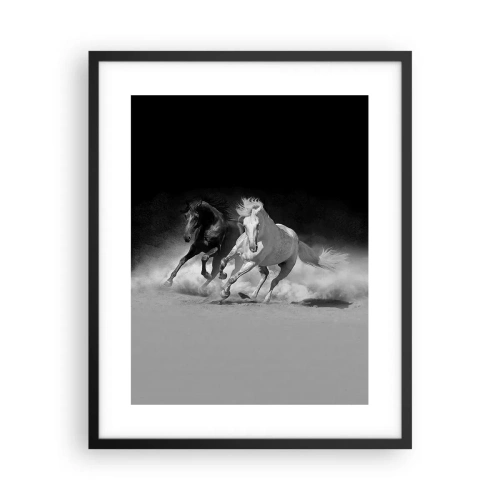 Affisch i svart ram - Frihetens galopp - 40x50 cm