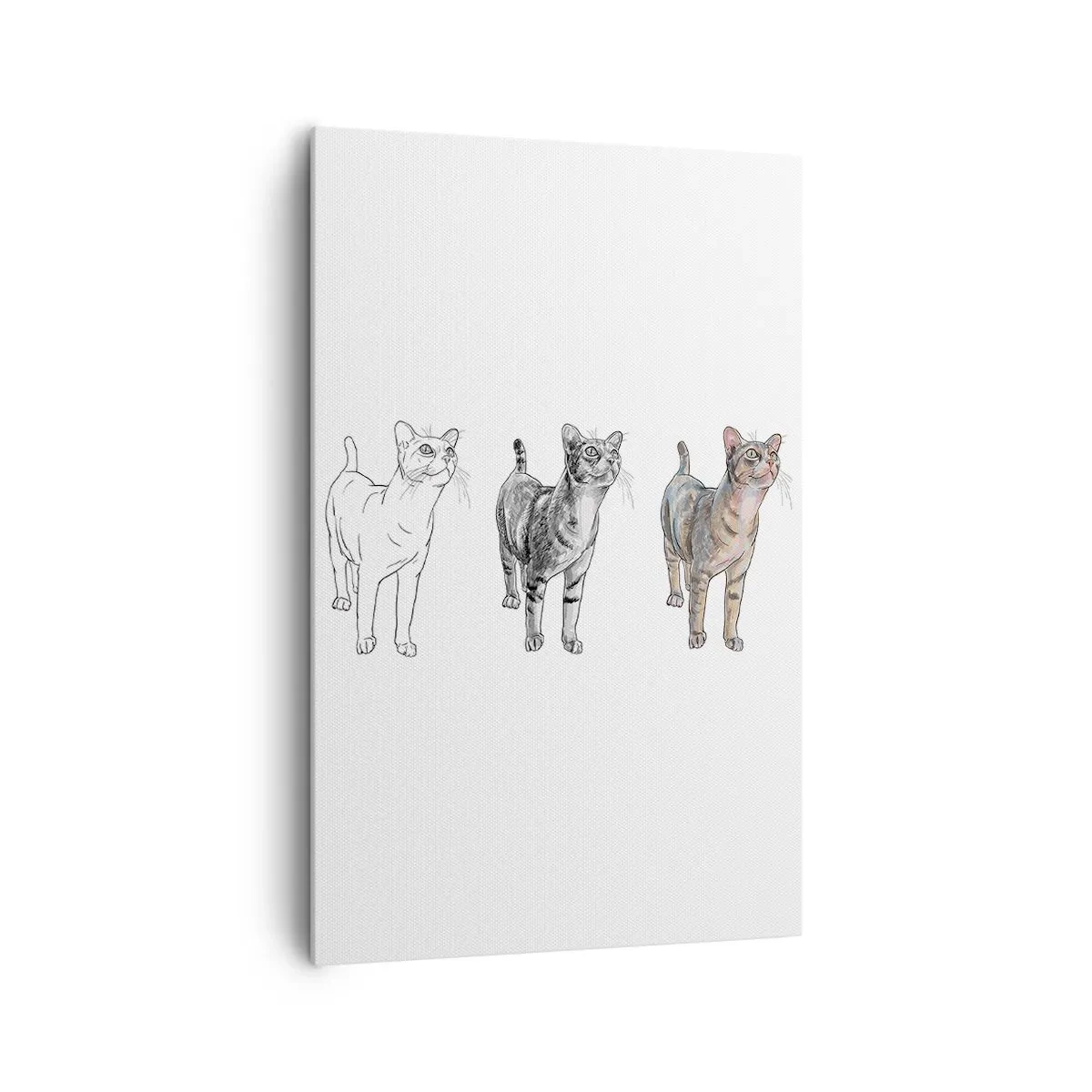 Canvastavla - Bild på duk - Teckningslektion - 80x120 cm