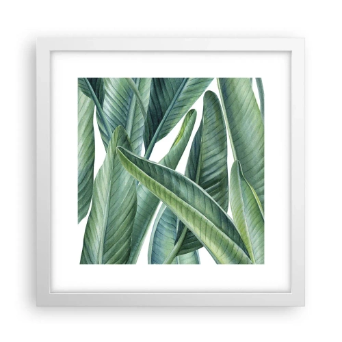 Affisch i vit ram - Grönskan i sig själv - 30x30 cm