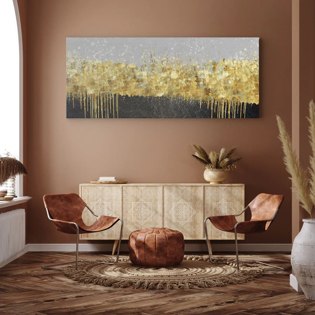 Canvastavla - Bild på duk - Inåt och uppåt - 100x40 cm