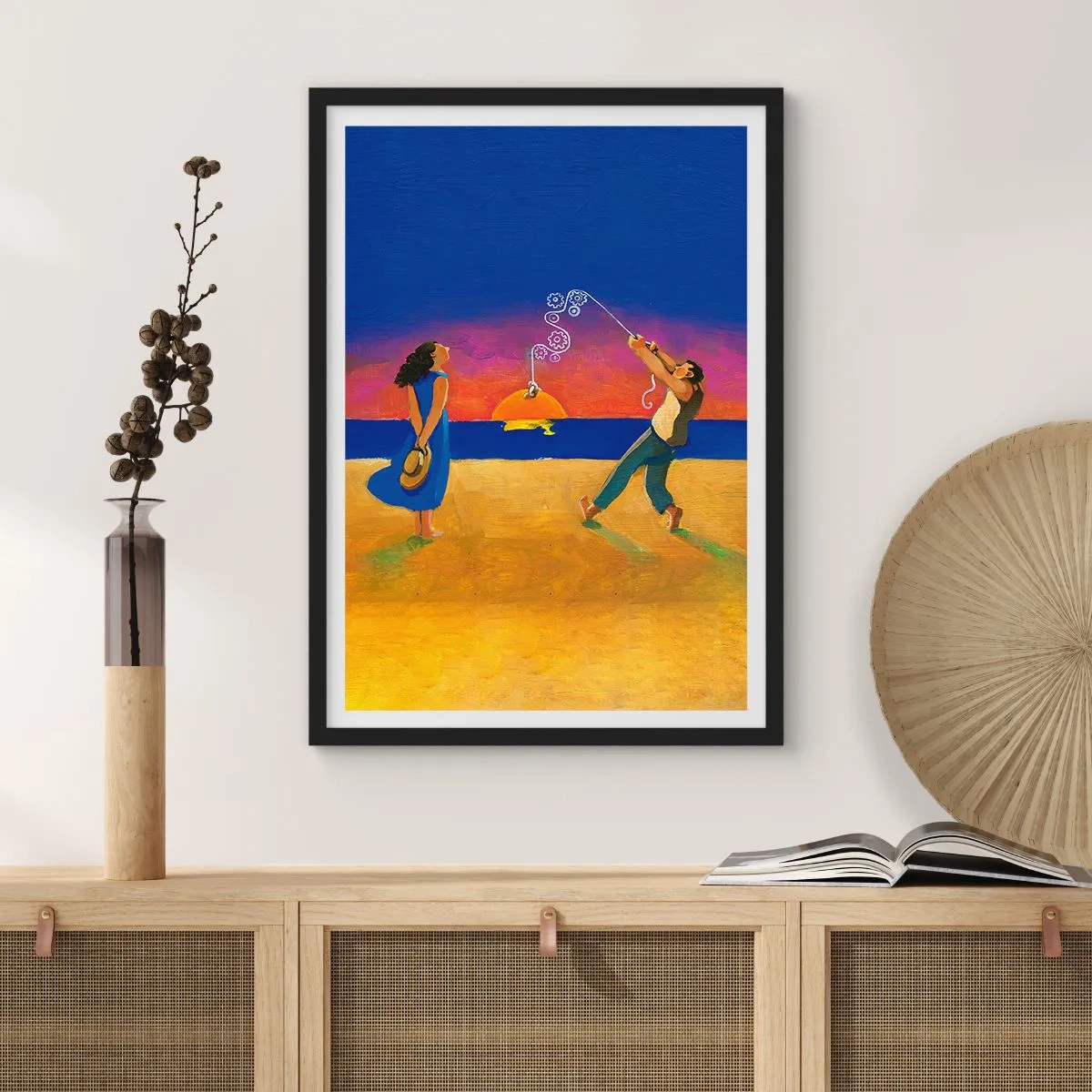 Affisch i svart ram - Mer än en stjärna från himlen - 30x40 cm