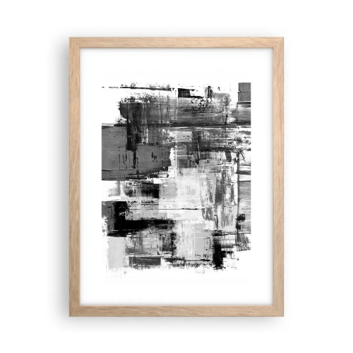 Affisch i ram av ljusek - Grått är vackert - 30x40 cm