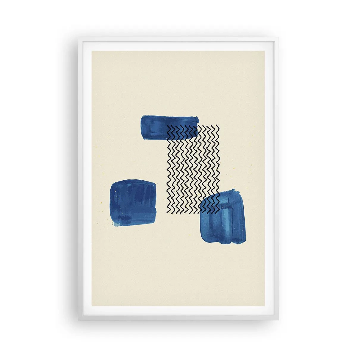 Affisch i vit ram - Abstrakt kvartett - 70x100 cm