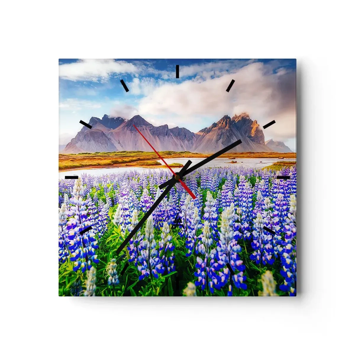 Väggklocka - Klocka på glas - Styrka och stränghet bredvid mildhet - 40x40 cm