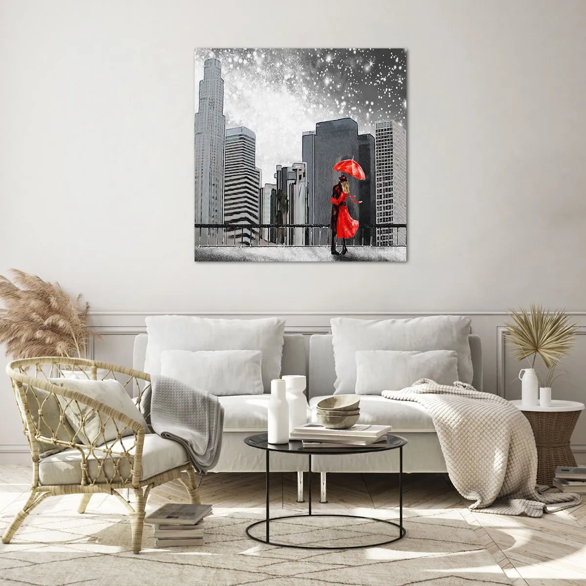 Glastavla - Bild på glas - Människan är inte sten - 70x70 cm