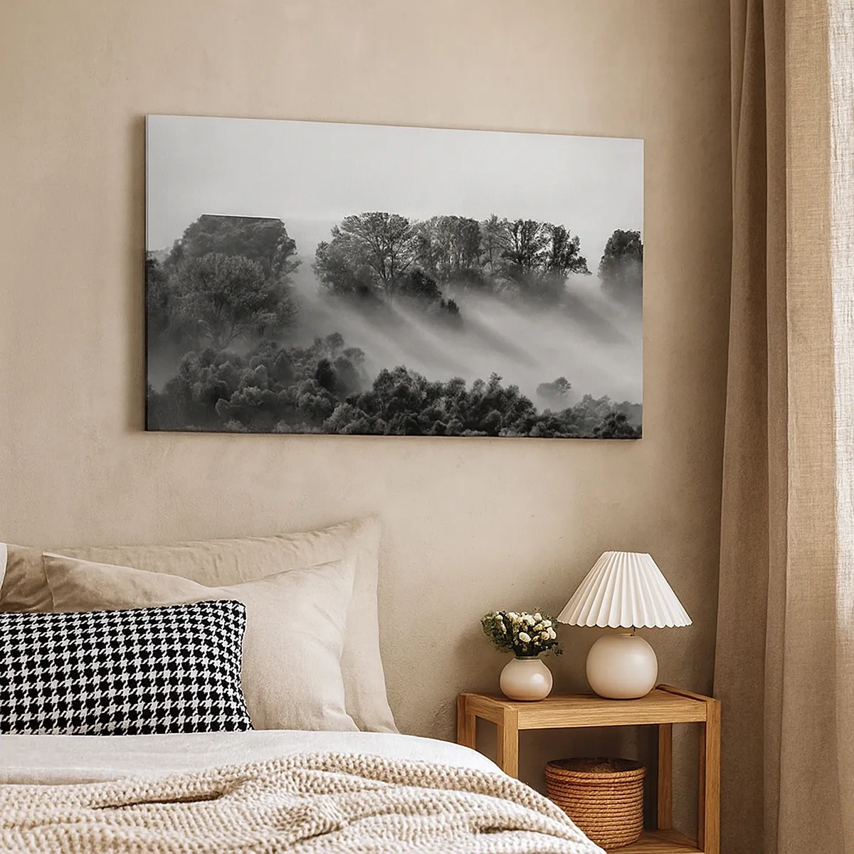 Canvastavla - Bild på duk - Stiger ur sömnen - 30x30 cm