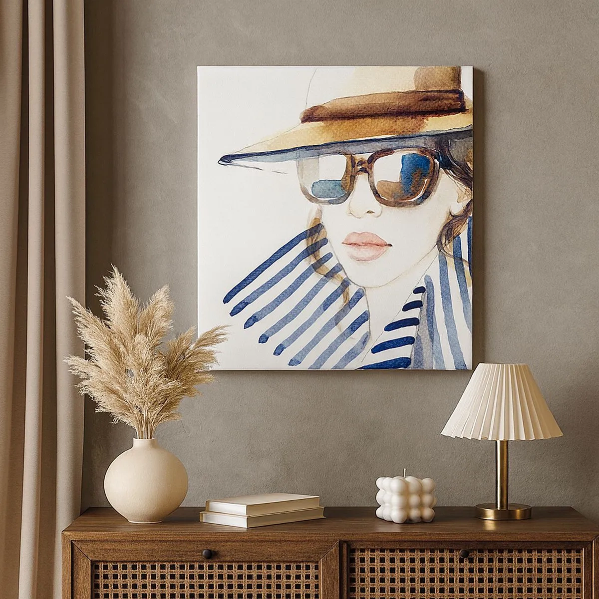 Canvastavla - Bild på duk - Välkommen till Florida! - 30x30 cm