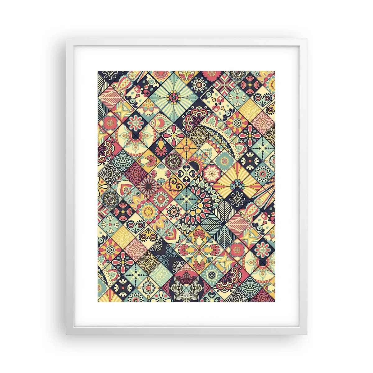 Affisch i vit ram - Marockansk stämning - 40x50 cm